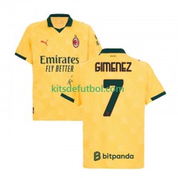 AC Milan Santiago Gimenez 7 Hombre Camiseta alternativa 2025-2026 Manga Corta