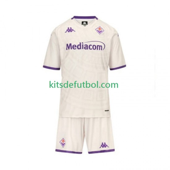Equipación completa Niño ACF Fiorentina Camiseta de visitante 2025-2026 Manga Corta