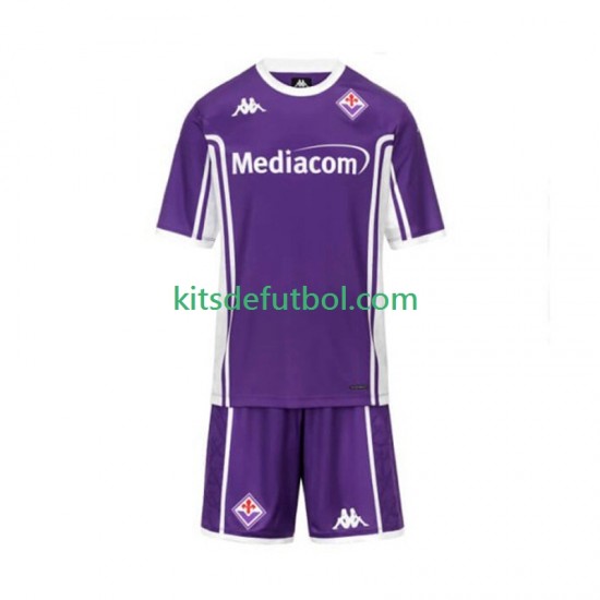 Equipación completa Niño ACF Fiorentina Camiseta de local 2025-2026 Manga Corta