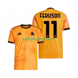 AS Roma Evan Ferguson 11 Hombre Camiseta de visitante 2025-2026 Manga Corta
