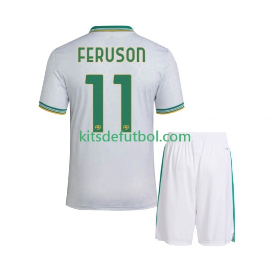 Equipación completa Niño AS Roma Evan Ferguson 11 Camiseta alternativa 2025-2026 Manga Corta