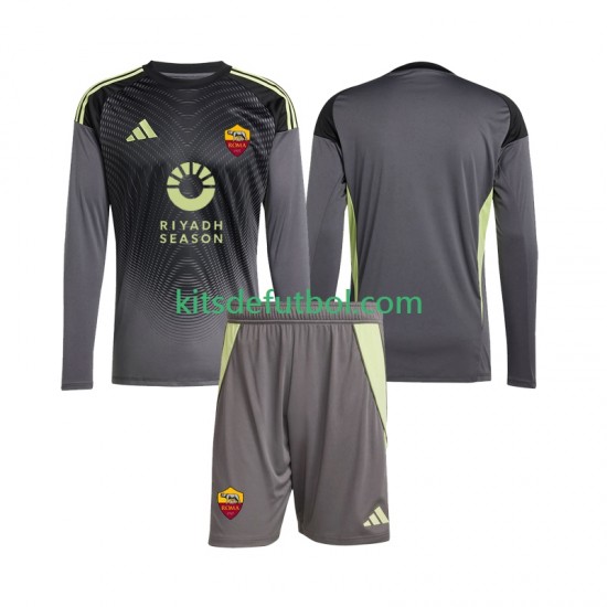 Equipación completa Niño AS Roma Portero Camiseta de local 2025-2026 Manga Larga