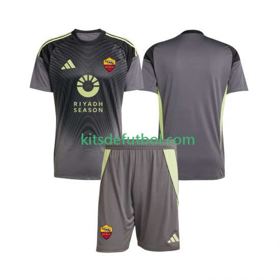 Equipación completa Niño AS Roma Portero Camiseta de local 2025-2026 Manga Corta