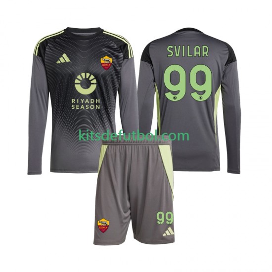 Equipación completa Niño AS Roma Portero Mile Svilar 99 Camiseta de local 2025-2026 Manga Larga Equipación completa Niño AS Roma Portero Mile Svilar 99 Camiseta de local 2025-2026 Manga Larga