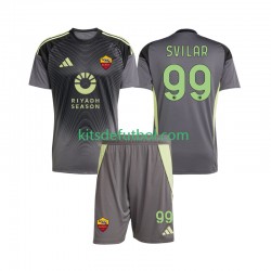 Equipación completa Niño AS Roma Portero Mile Svilar 99 Camiseta de local 2025-2026 Manga Corta