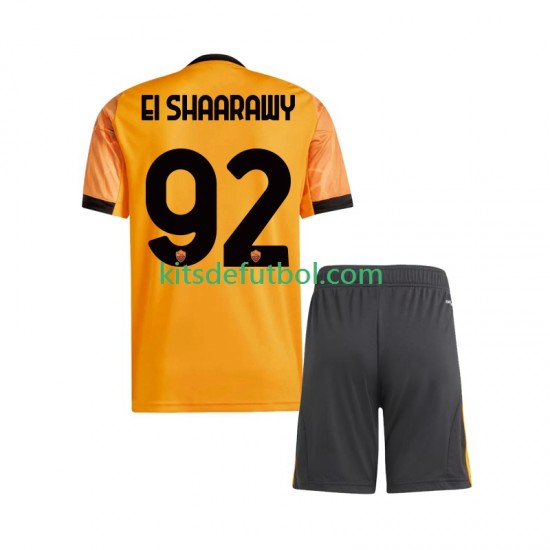 Equipación completa Niño AS Roma Stephan El Shaarawy 92 Camiseta de visitante 2025-2026 Manga Corta