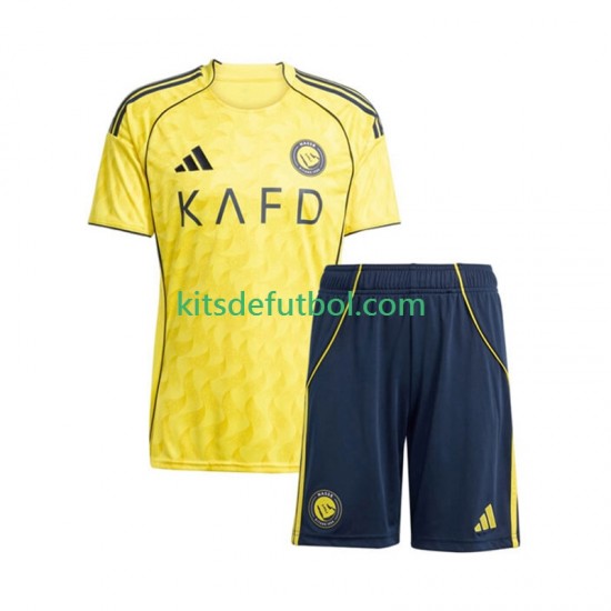 Equipación completa Niño Al Nassr Camiseta de local 2025-2026 Manga Corta