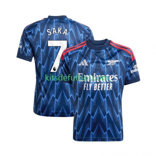 Arsenal Bukayo Saka 7 Hombre Camiseta de visitante 2025-2026 Manga Corta