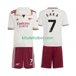Equipación completa Niño Arsenal Bukayo Saka 7 Camiseta alternativa 2025-2026 Manga Corta