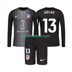 Equipación completa Niño Atlético Madrid Portero Jan Oblak 13 Camiseta de visitante 2025-2026 Manga Larga