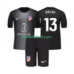 Equipación completa Niño Atlético Madrid Portero Jan Oblak 13 Camiseta de visitante 2025-2026 Manga Corta