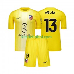 Equipación completa Niño Atlético Madrid Portero Jan Oblak 13 Camiseta de local 2025-2026 Manga Corta