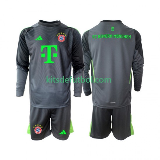 Equipación completa Niño Bayern de Múnich Portero Camiseta de visitante 2025-2026 Manga Larga