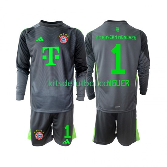 Equipación completa Niño Bayern de Múnich Portero Neuer 1 Camiseta de visitante 2025-2026 Manga Larga