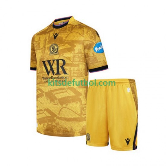 Equipación completa Niño Blackburn Rovers Camiseta de visitante 2025-2026 Manga Corta