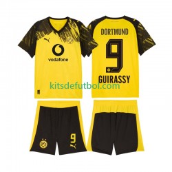 Equipación completa Niño Borussia Dortmund Serhou Guirassy 9 Camiseta de local 2025-2026 Manga Corta