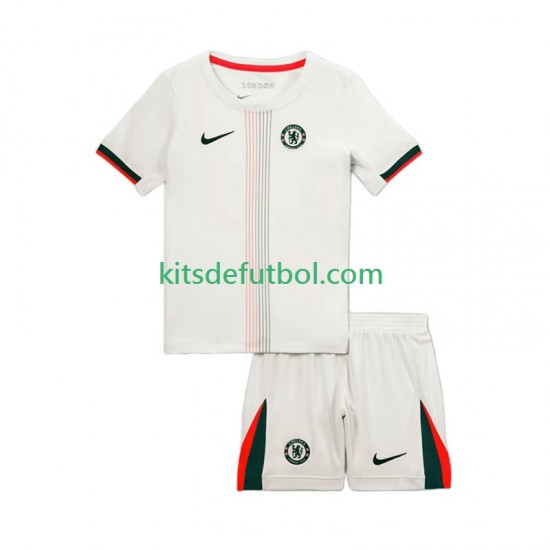 Equipación completa Niño Chelsea Camiseta de visitante 2025-2026 Manga Corta
