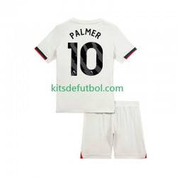 Equipación completa Niño Chelsea Cole Palmer 10 Camiseta de visitante 2025-2026 Manga Corta