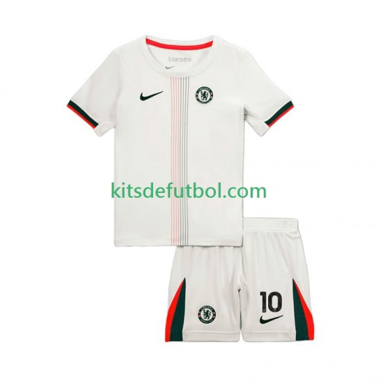 Equipación completa Niño Chelsea Cole Palmer 10 Camiseta de visitante 2025-2026 Manga Corta