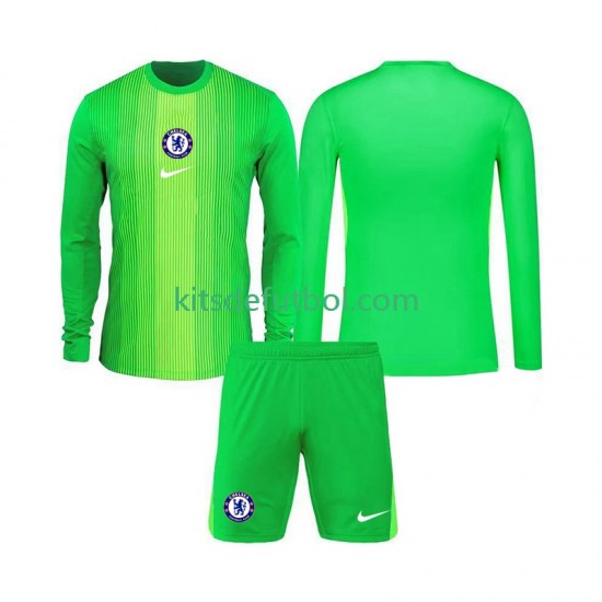 Equipación completa Niño Chelsea Portero Camiseta de visitante 2025-2026 Manga Larga