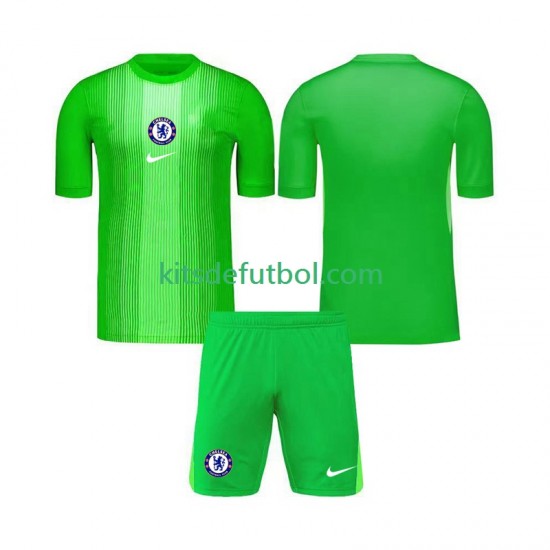Equipación completa Niño Chelsea Portero Camiseta de visitante 2025-2026 Manga Corta