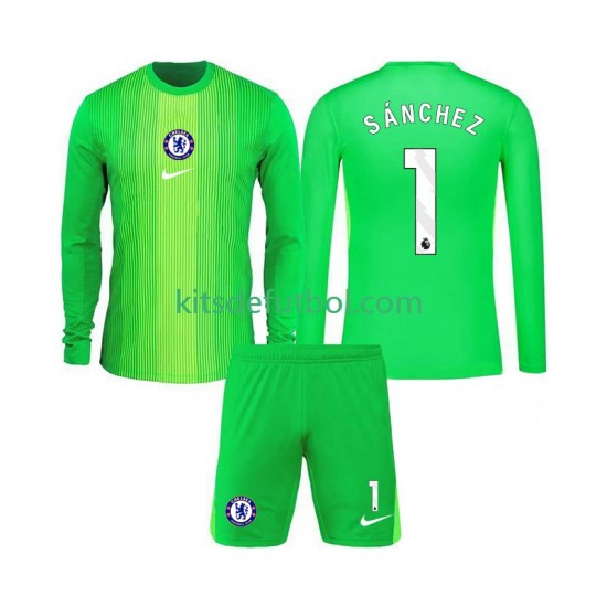 Equipación completa Niño Chelsea Portero Robert Sanchez 1 Camiseta de visitante 2025-2026 Manga Larga