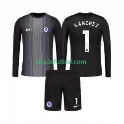 Equipación completa Niño Chelsea Portero Robert Sanchez 1 Camiseta de local 2025-2026 Manga Larga