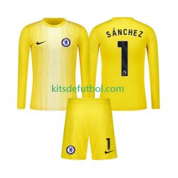 Equipación completa Niño Chelsea Portero Robert Sanchez 1 Camiseta alternativa 2025-2026 Manga Larga