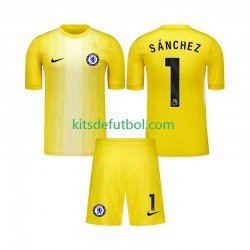Equipación completa Niño Chelsea Portero Robert Sanchez 1 Camiseta alternativa 2025-2026 Manga Corta