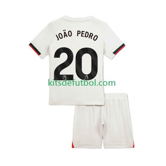 Equipación completa Niño Chelsea Joao Pedro 20 Camiseta de visitante 2025-2026 Manga Corta