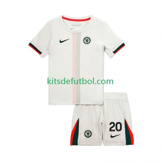 Equipación completa Niño Chelsea Joao Pedro 20 Camiseta de visitante 2025-2026 Manga Corta