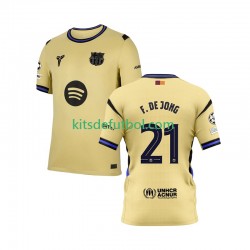 FC Barcelona Frenkie de Jong 21 Champions League Hombre Camiseta de visitante 2025-2026 Manga Corta