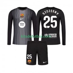 Equipación completa Niño FC Barcelona Portero Szczesny 25 Camiseta alternativa 2025-2026 Manga Larga