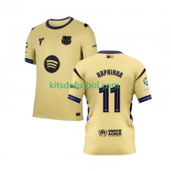 FC Barcelona Raphinha 11 Champions League Hombre Camiseta de visitante 2025-2026 Manga Corta