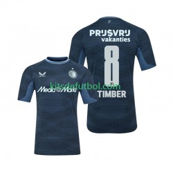 Feyenoord Rotterdam Quinten Timber 8 Hombre Camiseta de visitante 2025-2026 Manga Corta