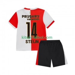 Equipación completa Niño Feyenoord Rotterdam Sem Steijn 14 Camiseta de local 2025-2026 Manga Corta