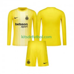 Equipación completa Niño Inter Milan Portero Camiseta de visitante 2025-2026 Manga Larga