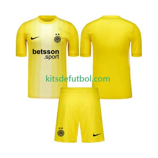 Equipación completa Niño Inter Milan Portero Camiseta de visitante 2025-2026 Manga Corta