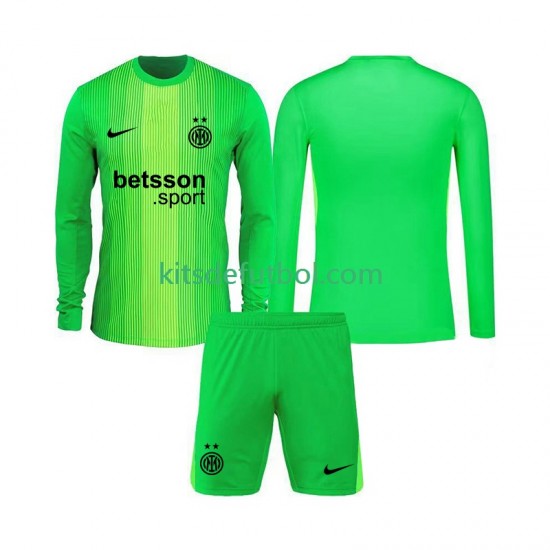 Equipación completa Niño Inter Milan Portero Camiseta alternativa 2025-2026 Manga Larga