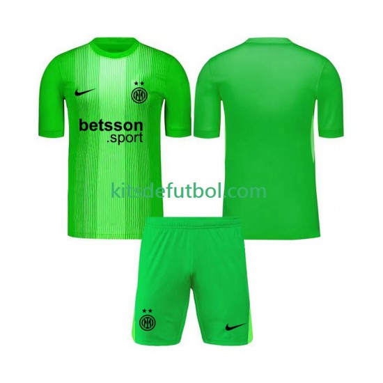 Equipación completa Niño Inter Milan Portero Camiseta alternativa 2025-2026 Manga Corta