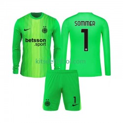 Equipación completa Niño Inter Milan Portero Yann Sommer 1 Camiseta alternativa 2025-2026 Manga Larga