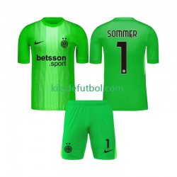 Equipación completa Niño Inter Milan Portero Yann Sommer 1 Camiseta alternativa 2025-2026 Manga Corta