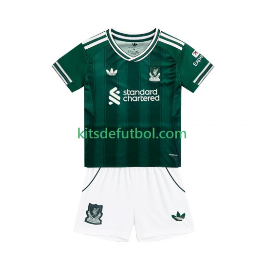 Equipación completa Niño Liverpool Camiseta alternativa 2025-2026 Manga Corta