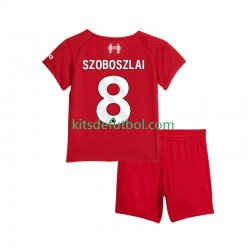 Equipación completa Niño Liverpool Dominik Szoboszlai 8 Camiseta de local 2025-2026 Manga Corta