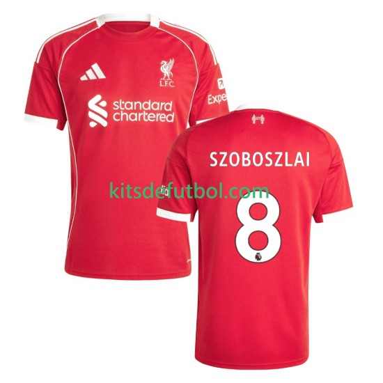 Liverpool Dominik Szoboszlai 8 Hombre Camiseta de local 2025-2026 Manga Corta