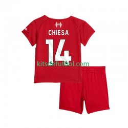 Equipación completa Niño Liverpool Federico Chiesa 14 Camiseta de local 2025-2026 Manga Corta