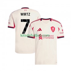 Liverpool Florian Wirtz 7 Hombre Camiseta de visitante 2025-2026 Manga Corta