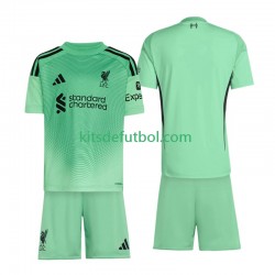 Equipación completa Niño Liverpool Portero Camiseta de visitante 2025-2026 Manga Corta