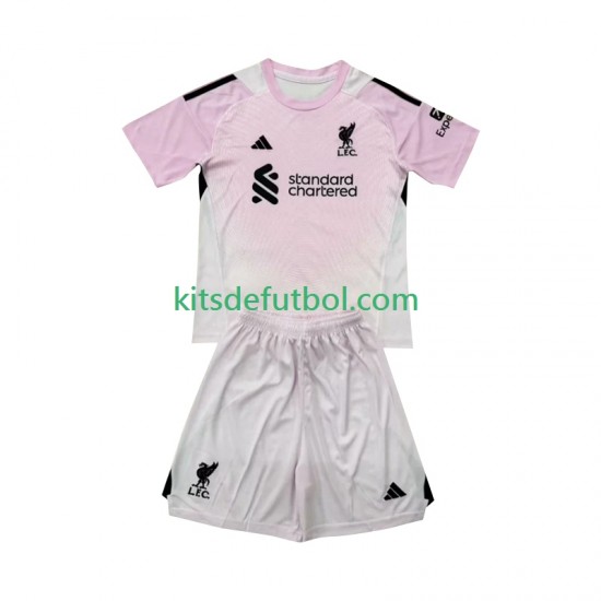 Equipación completa Niño Liverpool Portero Camiseta alternativa 2025-2026 Manga Corta
