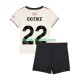 Equipación completa Niño Liverpool Hugo Ekitike 22 Camiseta de visitante 2025-2026 Manga Corta